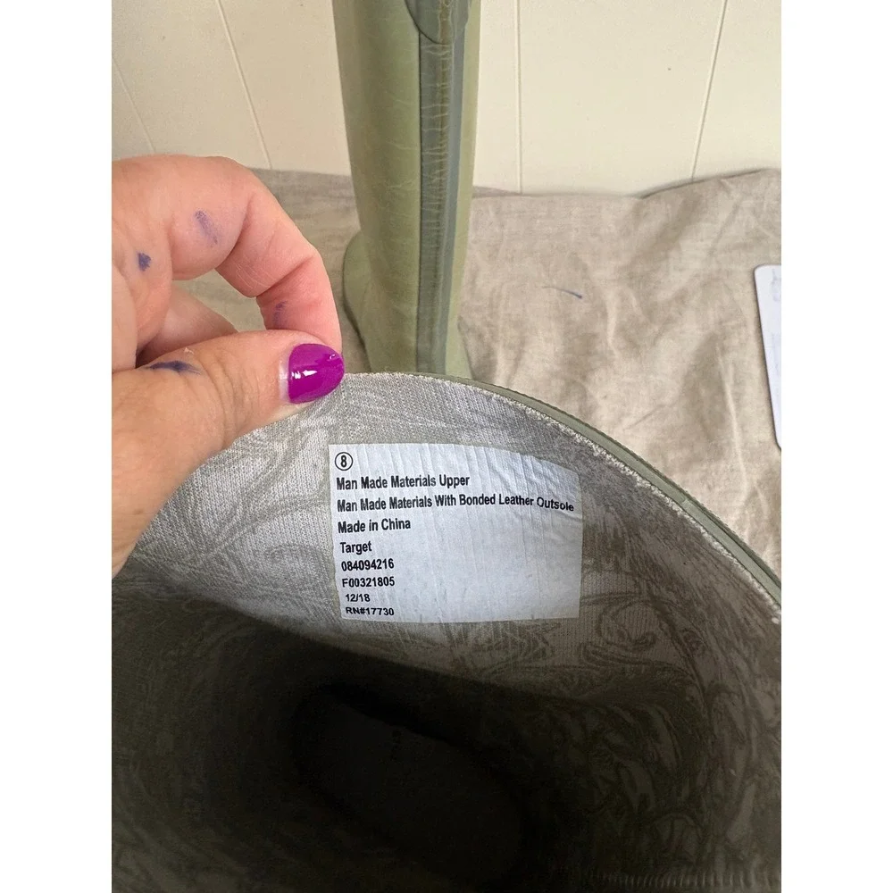Smith & Hawken Olive Green Tall Rain Boots Target Size 8 F00321805